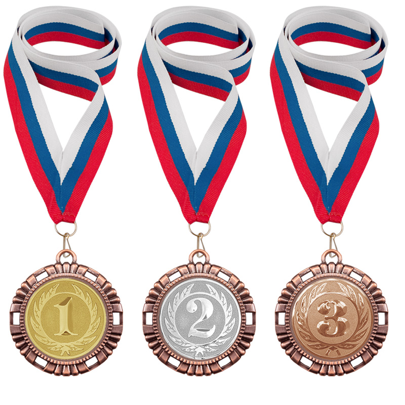 3000-707 Комплект медалей 70 мм с лентами триколор 3000-708