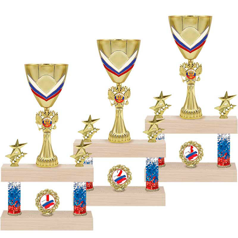 4570-000 Кубок Фрегат (этажерка) 1,2,3 место 4570-000