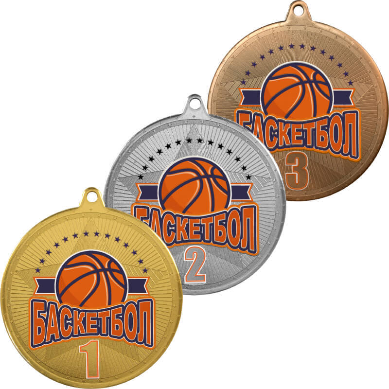 3614-105 Медаль Баскетбол с УФ печатью 3614-105