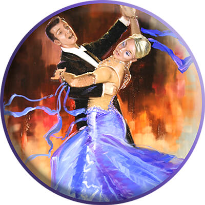 1345-013 Акриловая эмблема танцы 1345-013