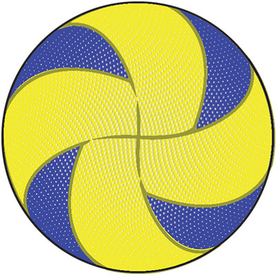 1312-012 Акриловая эмблема волейбол 1312-012