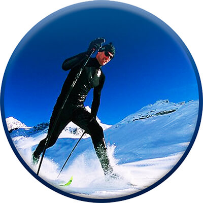 1342-021 Акриловая эмблема лыжный спорт 1342-021