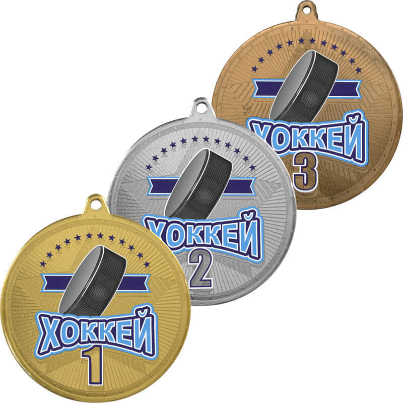 3614-107 Медаль Хоккей с УФ печатью 3614-107