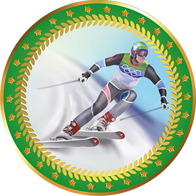 1399-148 Акриловая эмблема Лыжный спорт 1399-148