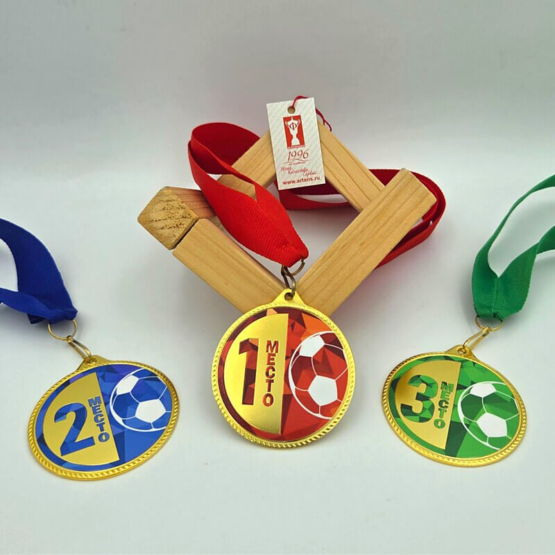 3999-025 Медаль Футбол 1,2,3 место 3999-025
