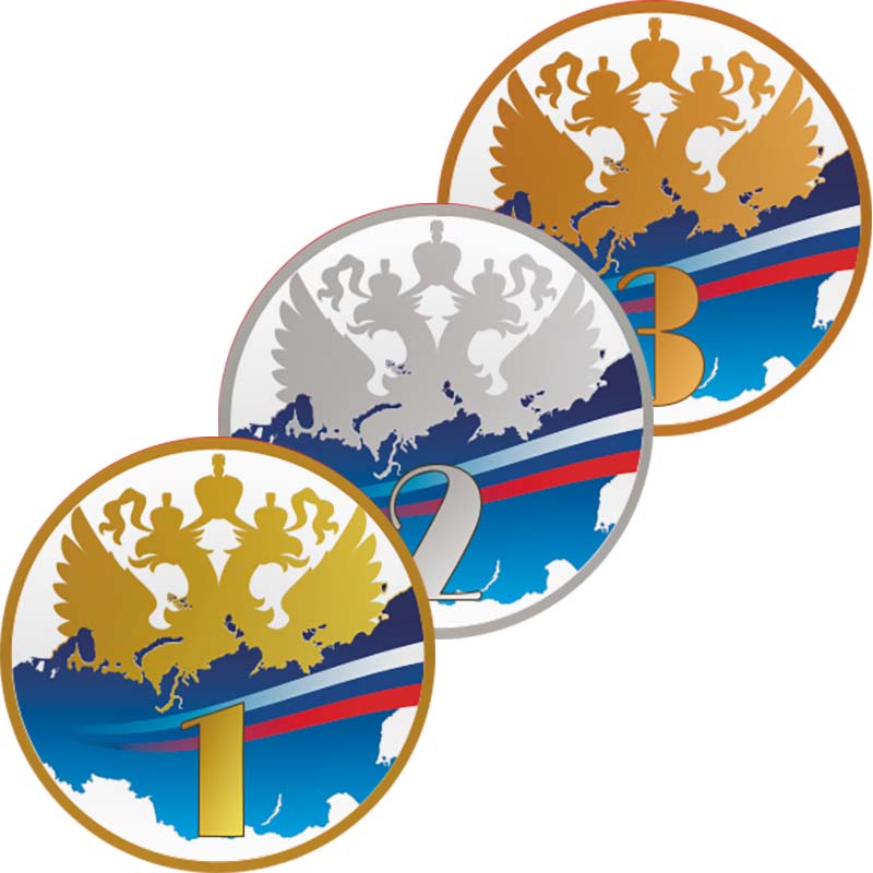 1383-543 Акриловая эмблема 1,2,3 место 1383-543