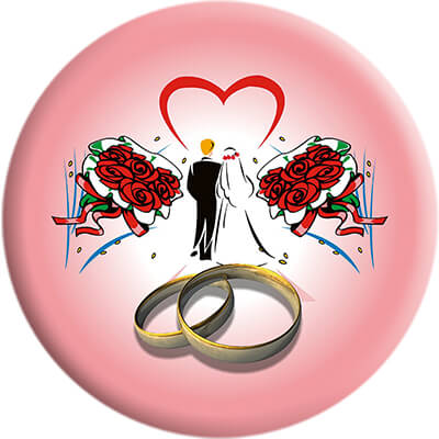 1348-016 Акриловая эмблема Свадьба 1348-016