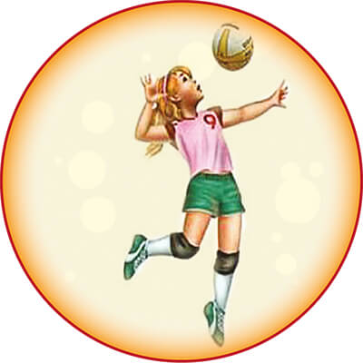 1398-009 Акриловая эмблема волейбол 1398-009