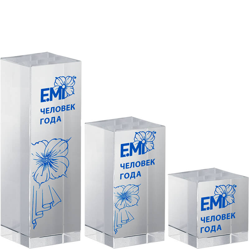 1684-УФ0 Награда из стекла с цветной печатью 1684-УФ0