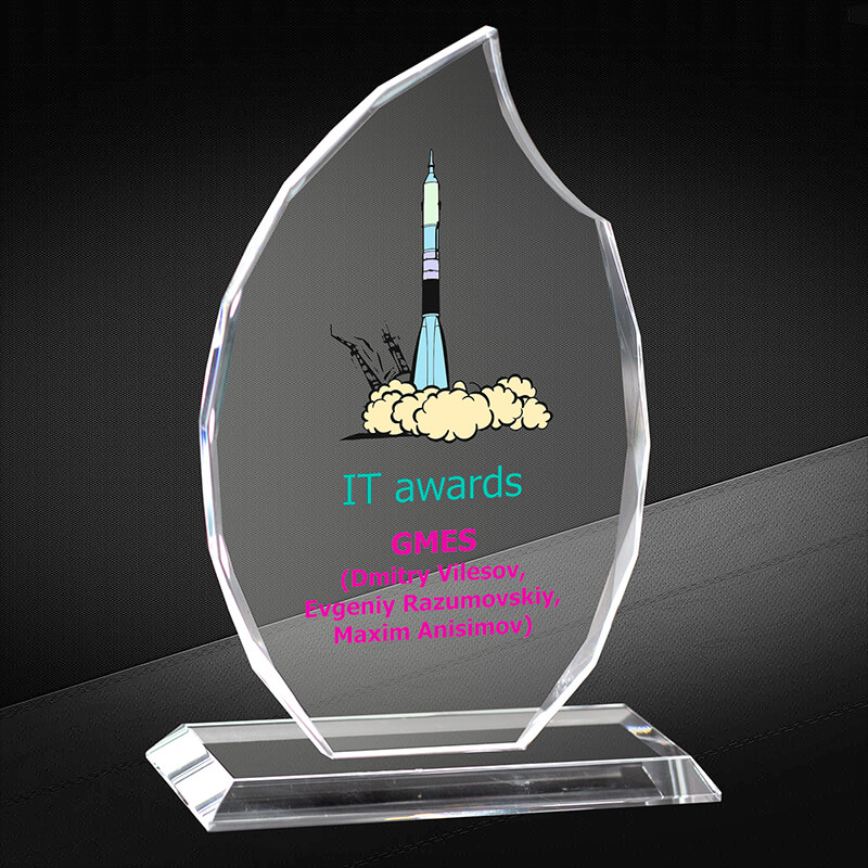 2723-У10 Награда из стекла 10 мм с УФ печатью 2723-У10