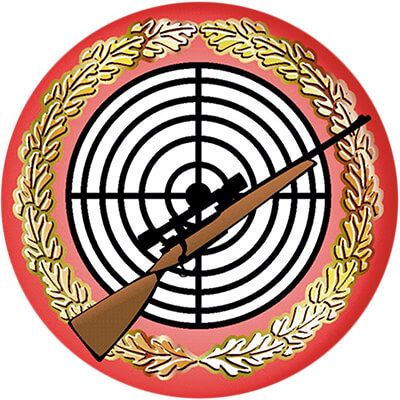 1379-000 Акриловая эмблема Стрельба/ружье 1379-000