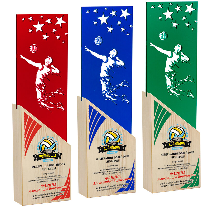 2717-УФ0 Награда Волейбол с УФ печатью 2717-УФ0