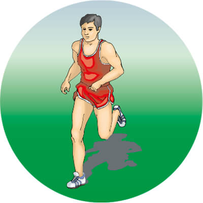 1319-004 Акриловая эмблема легкая атлетика (бег) 1319-004