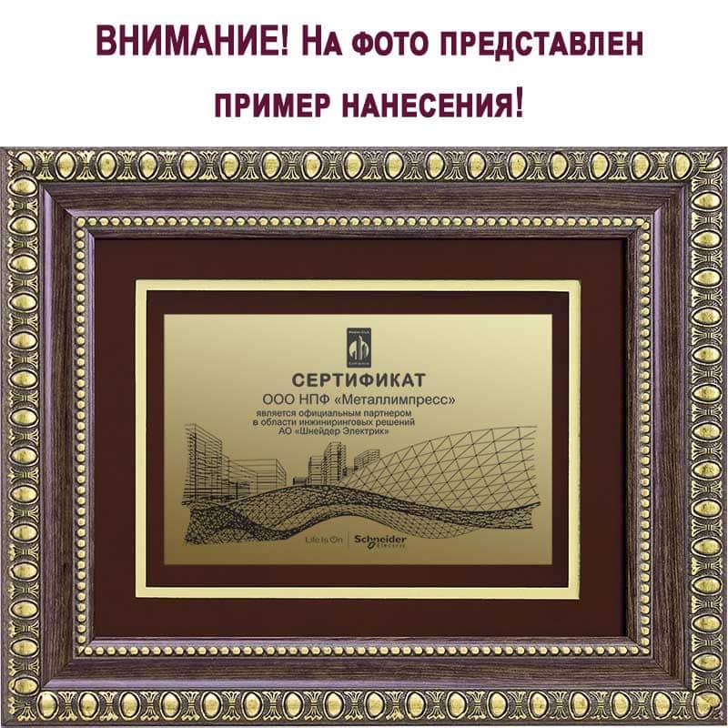 Эксклюзивная рамка с лаз.гравировкой на пластике 1809-501-ГР2