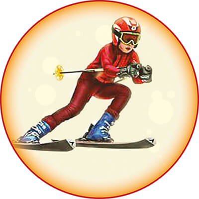 1398-012 Акриловая эмблема лыжный спорт 1398-012
