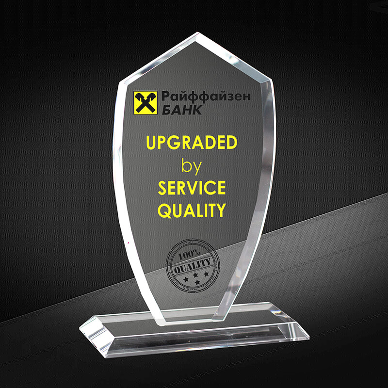 2732-У10 Награда из стекла 10 мм с УФ печатью 2732-У10