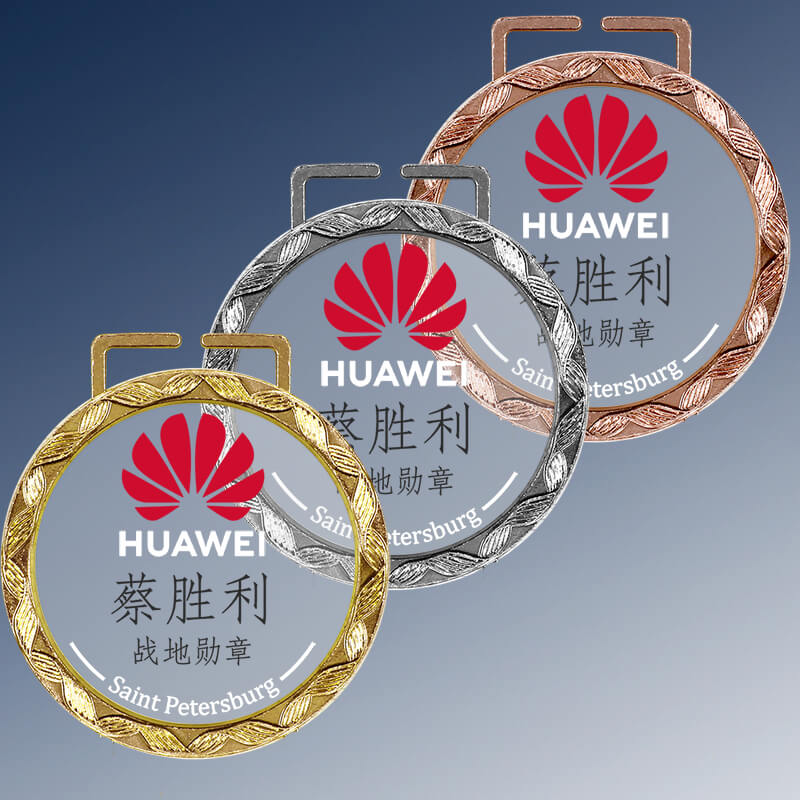 3688-УФ0 Медаль из стекла с цветной печатью 3688-УФ0