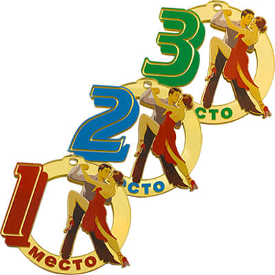 1779-005 Акриловая медаль Танцы 1, 2, 3 место 1779-005