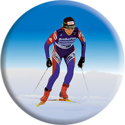 1342-002 Акриловая эмблема лыжный спорт 1342-002