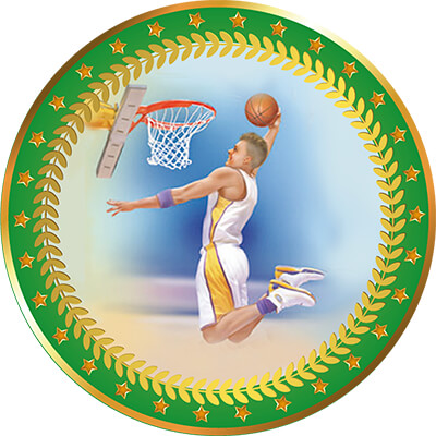 1399-095 Акриловая эмблема Баскетбол 1399-095