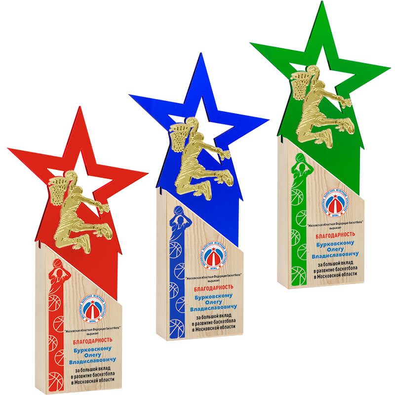 2719-УФ0 Награда Баскетбол с УФ печатью 2719-УФ0
