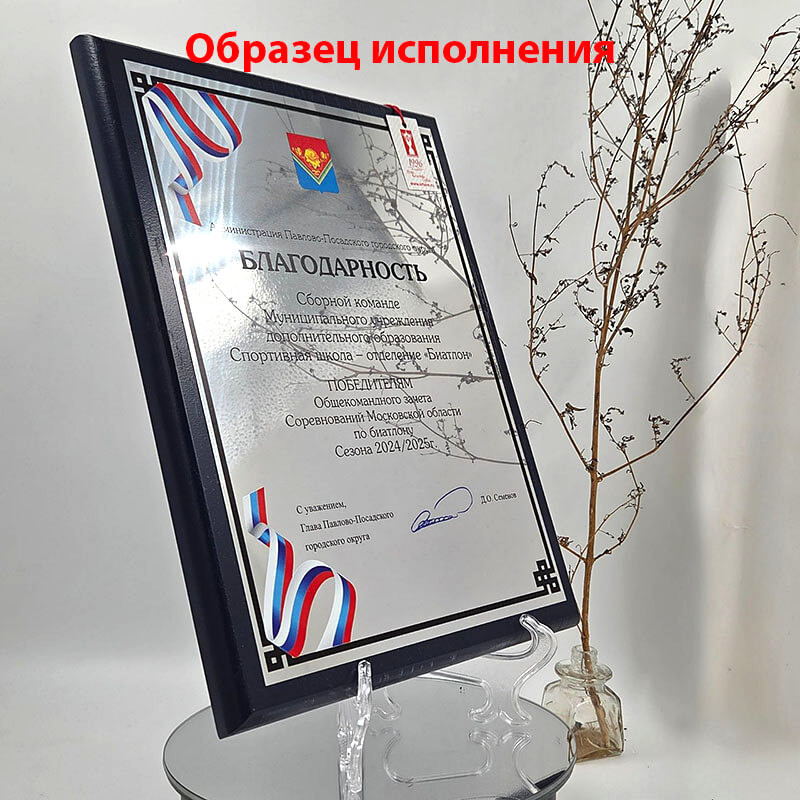 Плакетка с металлической пластиной П003-УФ0-200