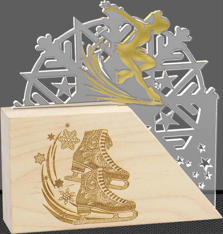 Акриловая награда фигурное катание 2740-165-Ф00