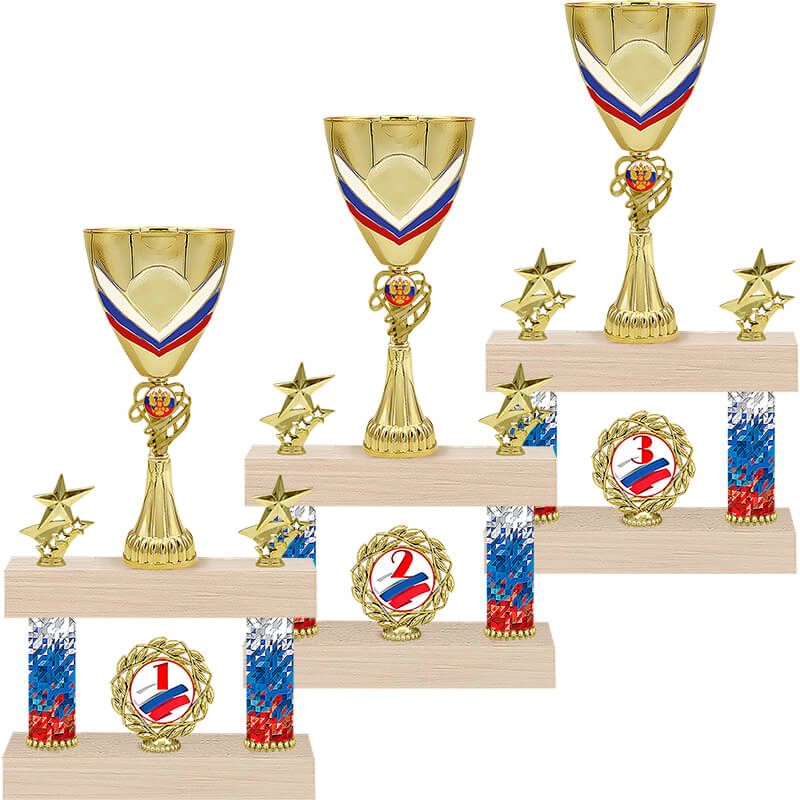 4570-000 Кубок Фрегат (этажерка) 1,2,3 место 4570-000