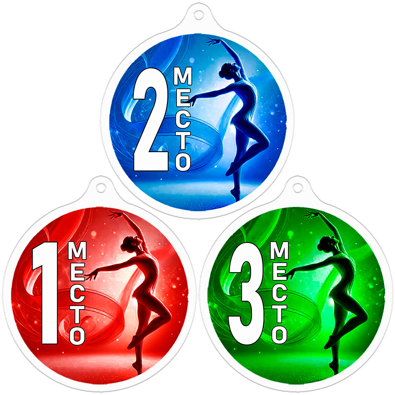3752-Г00 Медаль Гимнастика 1,2,3 место 3752-Г00