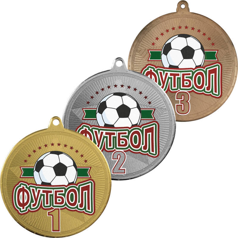 3614-106 Медаль Футбол с УФ печатью 3614-106