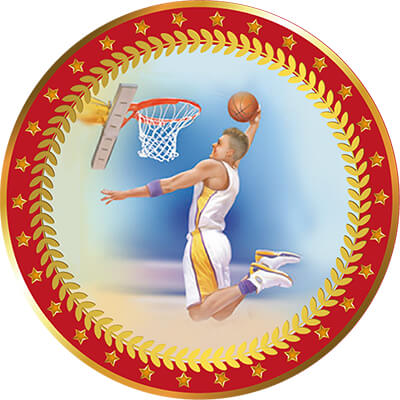 1399-090 Акриловая эмблема Баскетбол 1399-090